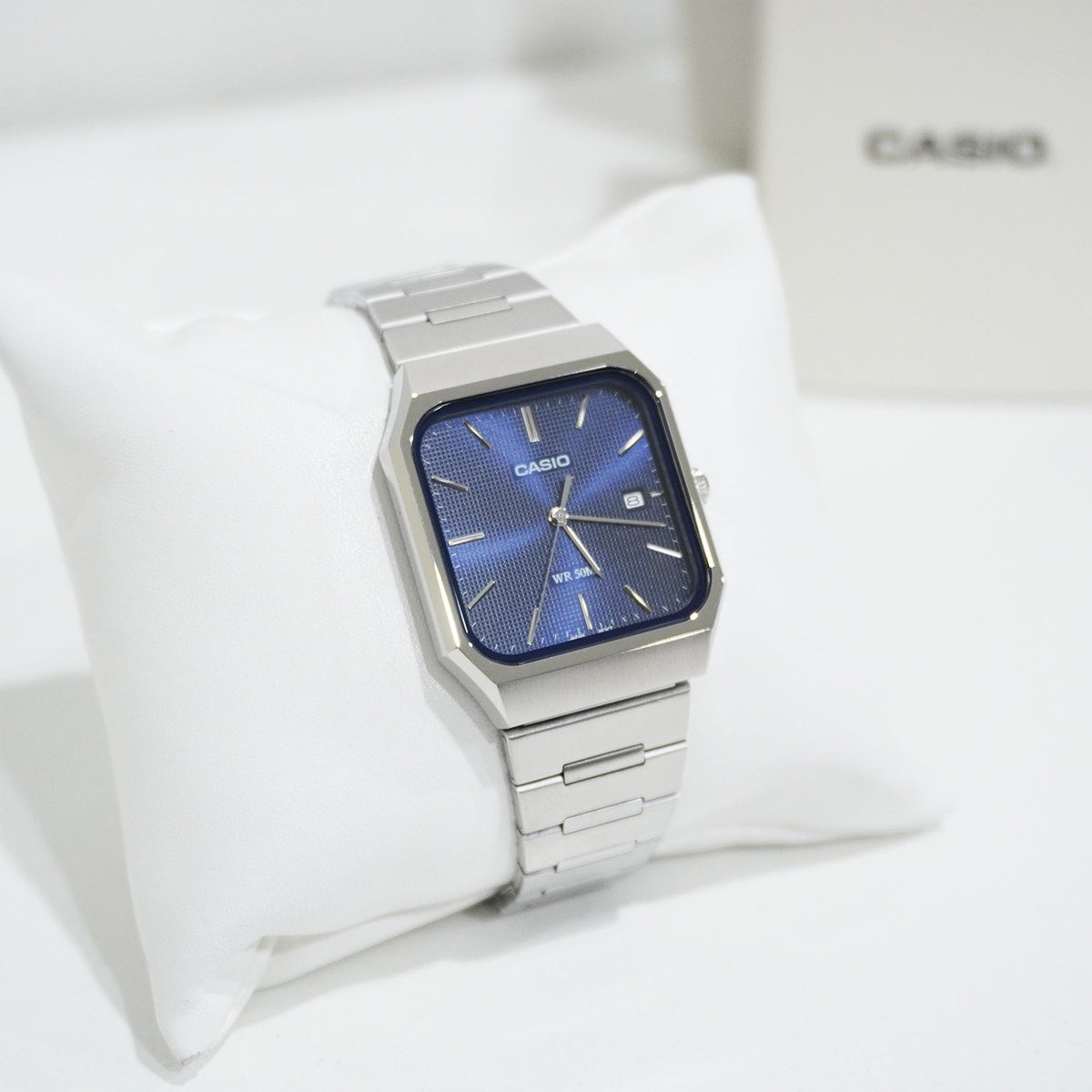 Reloj Casio Tank Unisex Análogo MTP B185D 1A Full Acero 32.5mm OP