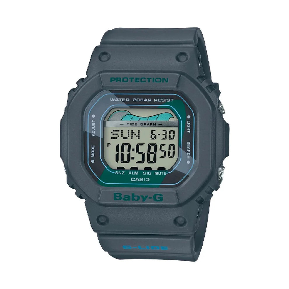 Reloj Casio Baby-G BLX-560VH-1DR Tide Graph G-Lide Gris 44mm -OP-