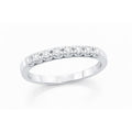 Anillo Riel Figuras 7 Diamantes Oro Blanco 18k