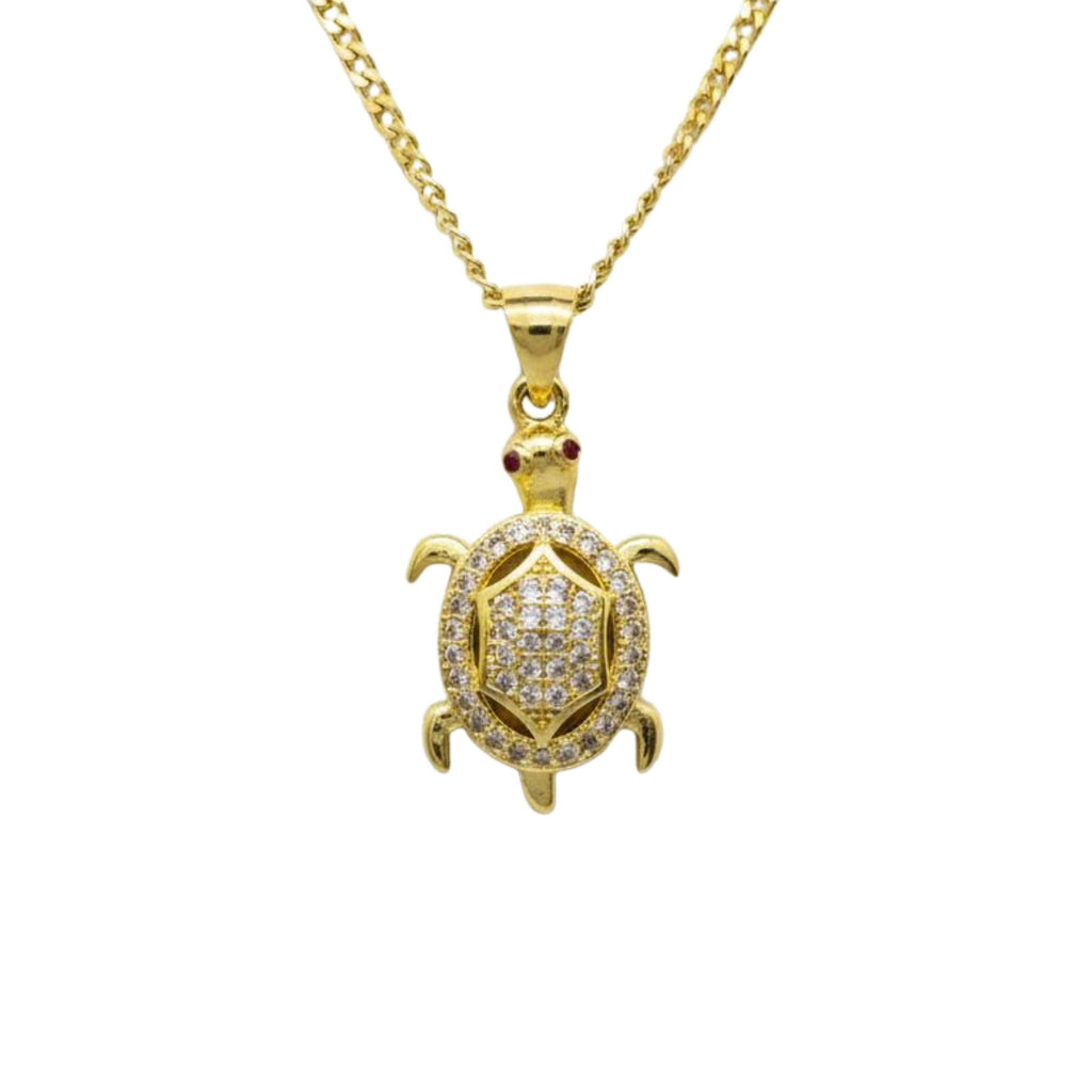 Collar Tortuga Circones Enchapado en Oro 18k 50 CM