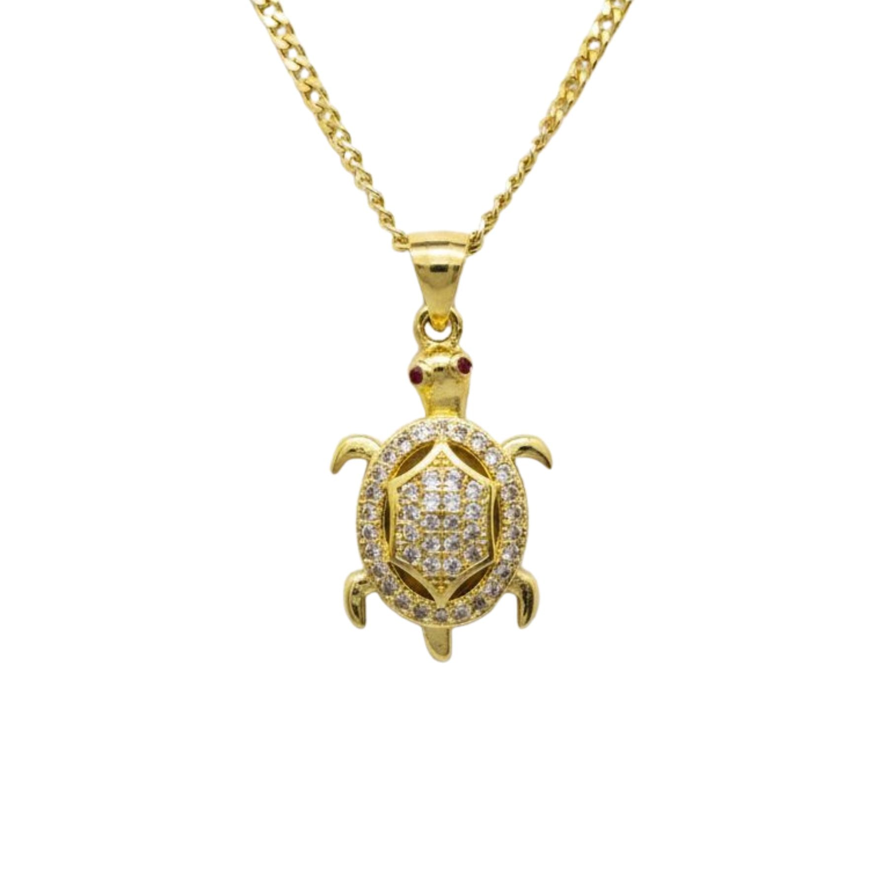 Collar Tortuga Circones Enchapado en Oro 18k 50 CM