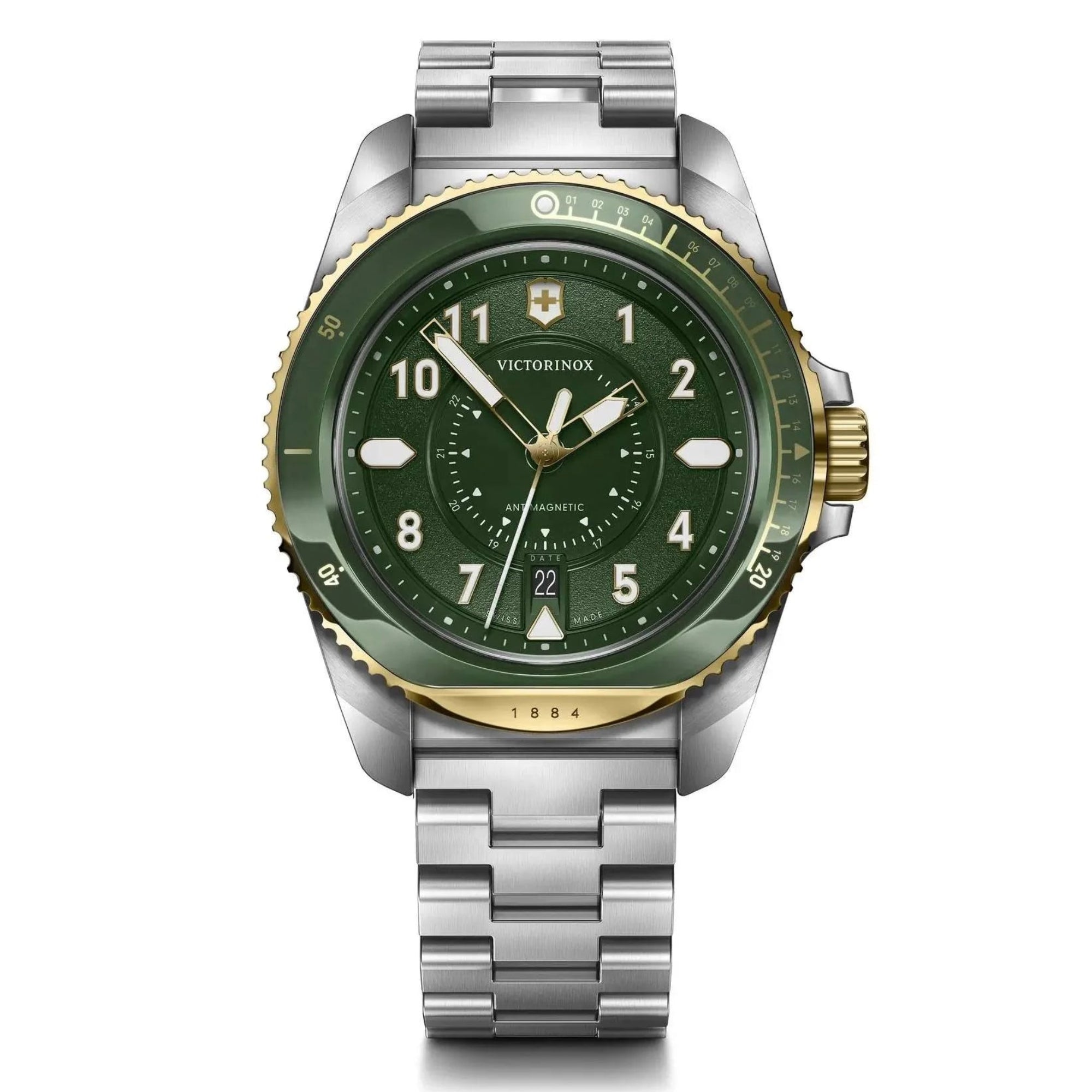 Reloj Victorinox Journey 1884 correa acero dial verde 242012