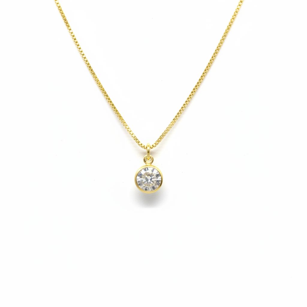 Collar Punto de Luz 6mm Enchapado en Oro 18k 45cm