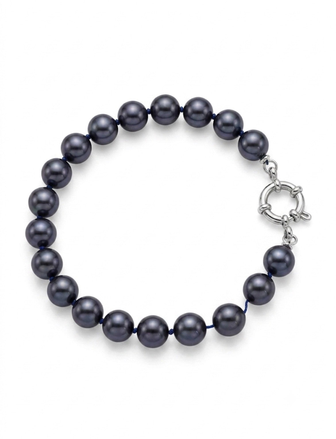 Pulsera Perlas Mallorca Azul 19cm