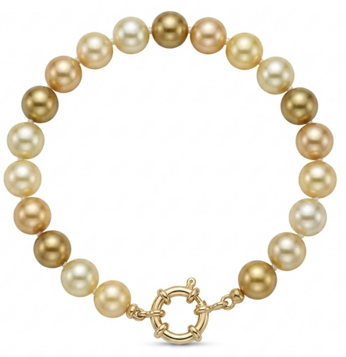 Pulsera Perlas Mallorca Enchapados en Oro de 18k 20cm