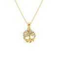 Collar Árbol de la Vida Circones Enchapado en Oro 18k 50CM
