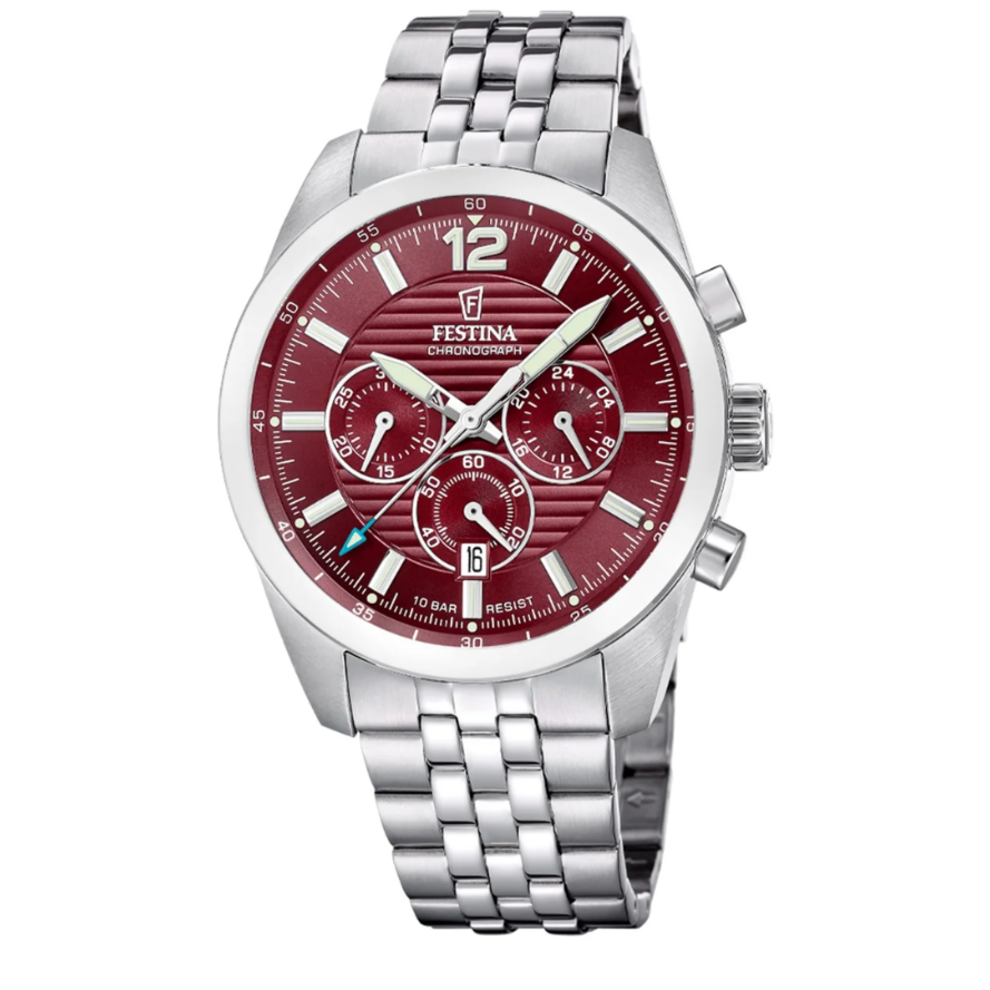 Reloj F20742/6 Festina Rojo Hombre Timeless Chronograph 43MM OP