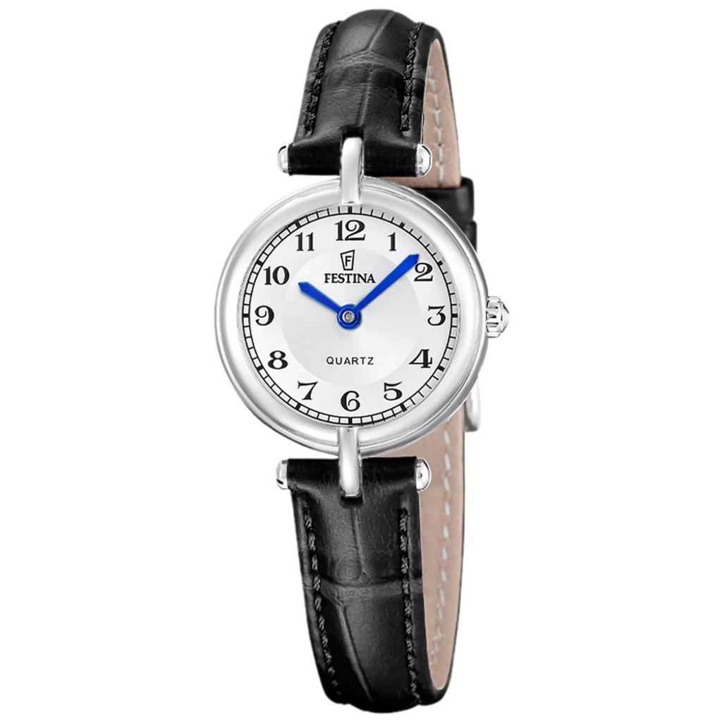 Reloj Festina Mademoiselle F20787/3 plateado correa de cuero, mujer OP