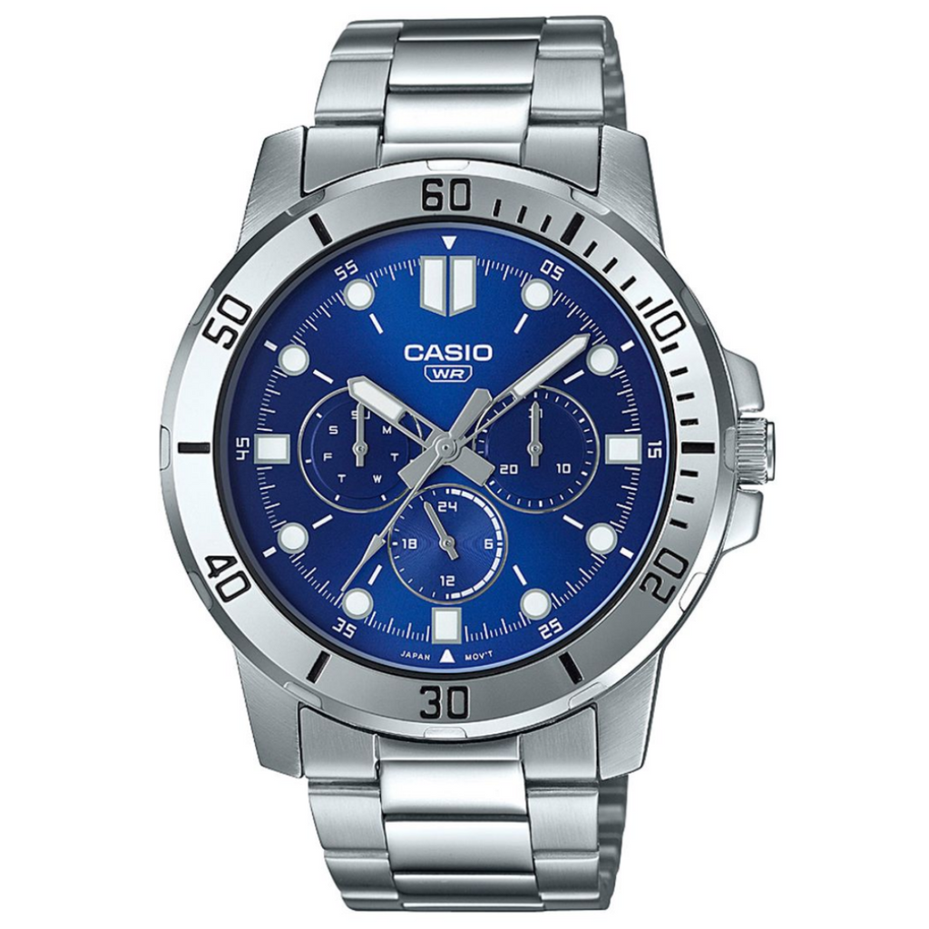 Reloj Casio MTP-VD300D-2E MTPVD300D2E Hombre Análogo Acero Deportivo 49mm OP