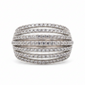 Anillo Abanico Multi-Riel Pavé Circones Plata 925