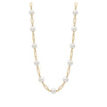 Collar Eslabones con Perlas 11 Enchapados en Oro de 18k 40 A 45cm