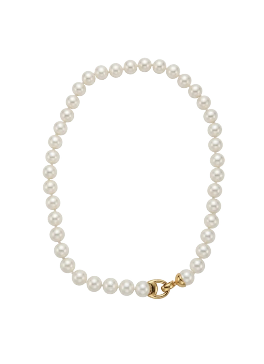 Collar Perlas Mallorca 10 Color blanco Enchapado en Oro 18k 45cm
