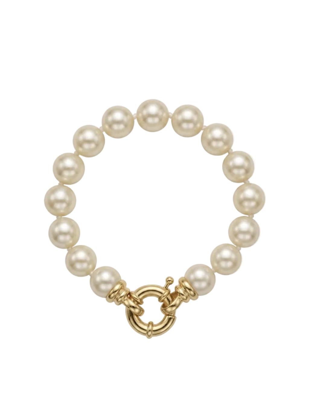 Pulsera Perlas Mallorca Enchapados en Oro de 18k 19cm