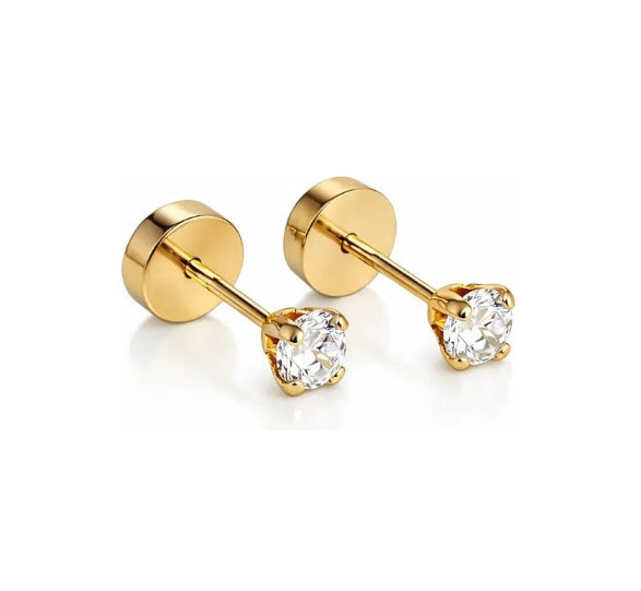 Aros de Bebé en Oro 18K Chispas