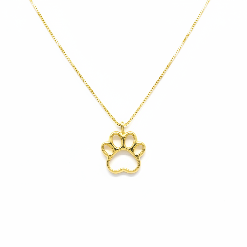 Collar Huella Calada Enchapado en Oro de 18k 45-50cm