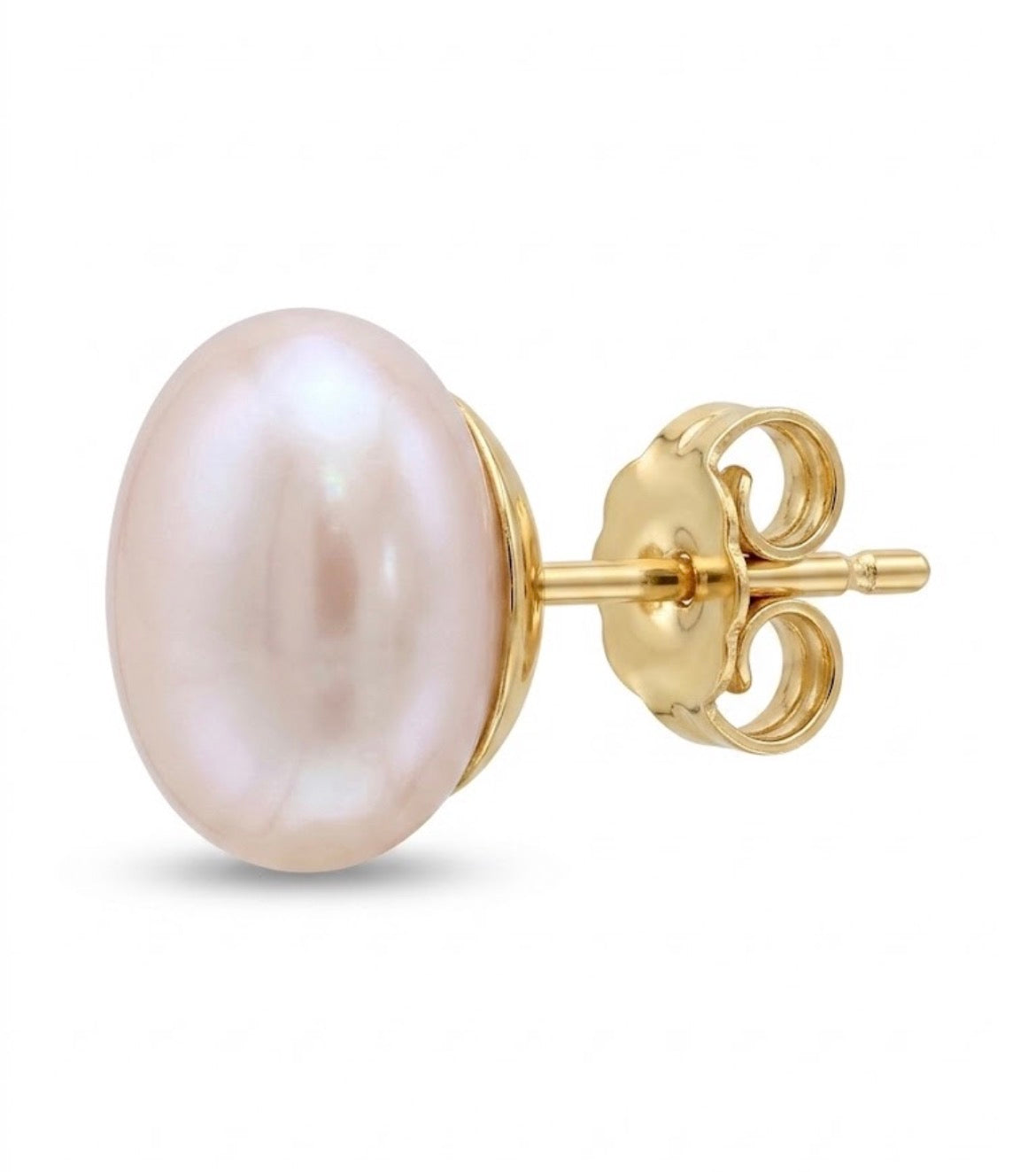 Aros Perla Cuadrados Enchapado en Oro 18K OP