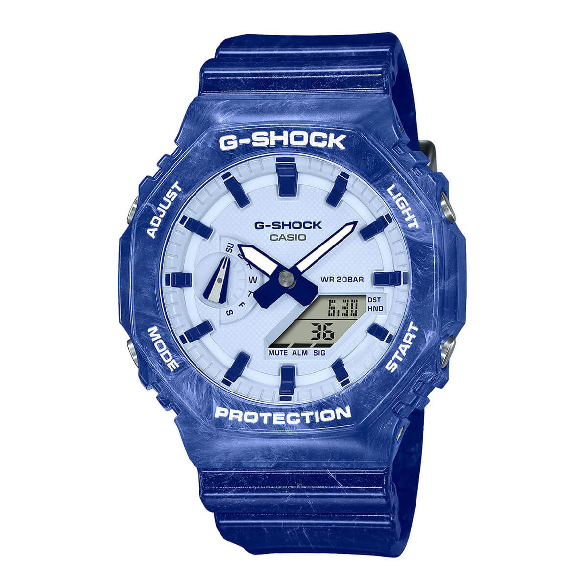 Reloj Digital-Análogo G-Shock Hombre GA-2100-BWP-2ADR Royal Oak 48mm OP