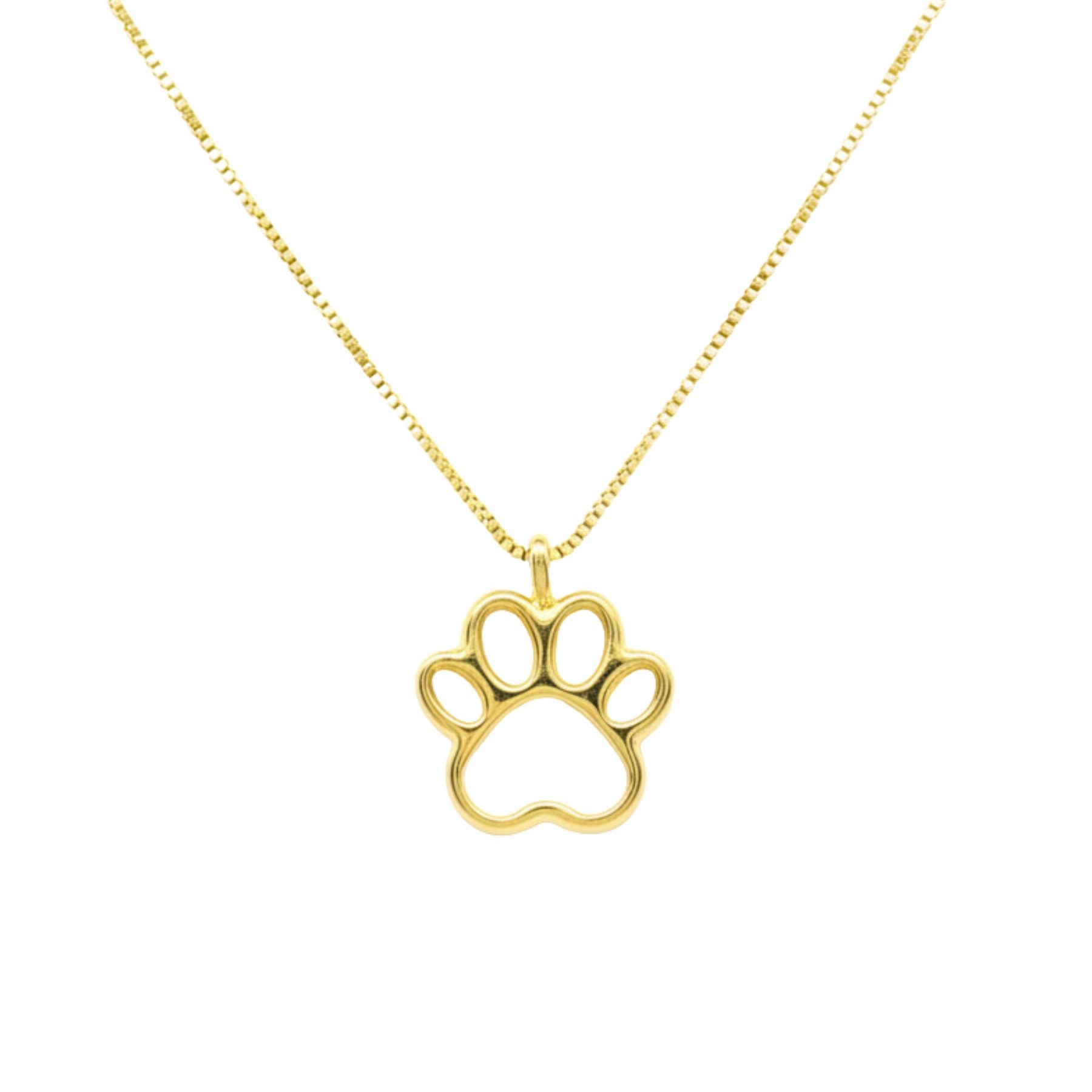 Collar Huella Calada Enchapado en Oro de 18k 45-50cm
