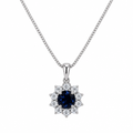 Collar Azul Noche de Plata 925 47 cm