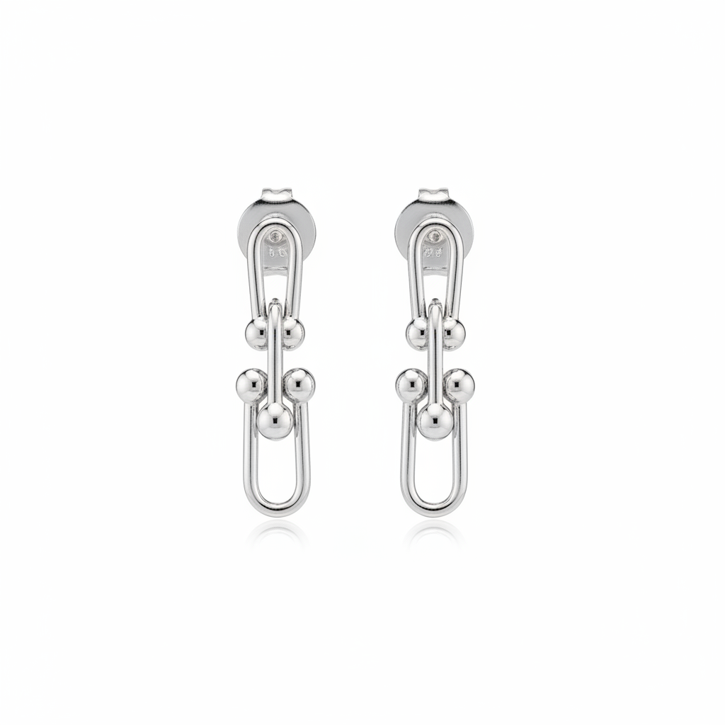Aros Cadena tipo Tiffany Enchapado en Rodio