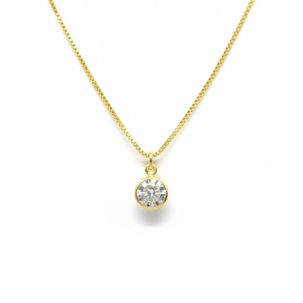 Collar Punto de Luz 6mm Enchapado en Oro 18k 45cm
