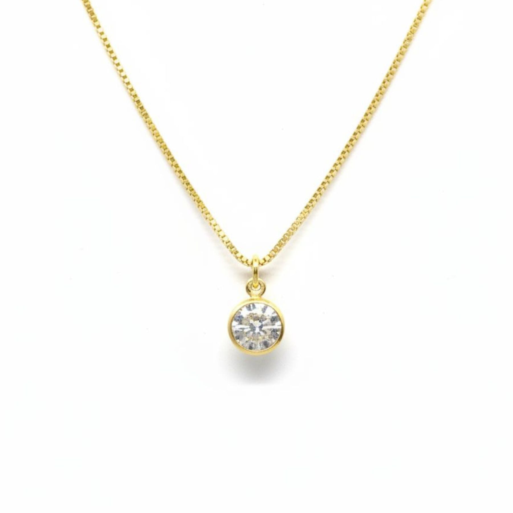Collar Punto de Luz 6mm Enchapado en Oro 18k 45cm