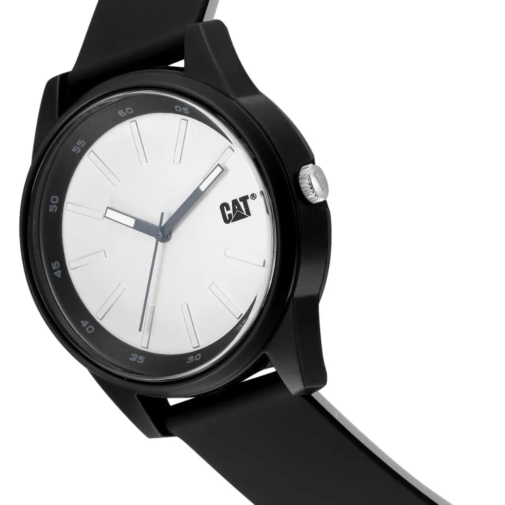 Reloj Cat Insignia LJ.160.21.221 Análogo Negro/Blanco Silicona Hombre OP