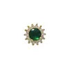 Collar + Aros Lady Verde Enchapada en oro de 18k