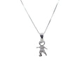 Collar Niño Futbol 45cm Rodinado Plata 925