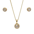 Conjunto Collar + Aros con Circones Enchapada en oro de 18k