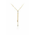 Collar Péndulo Doble Enchapada en Oro de 18k