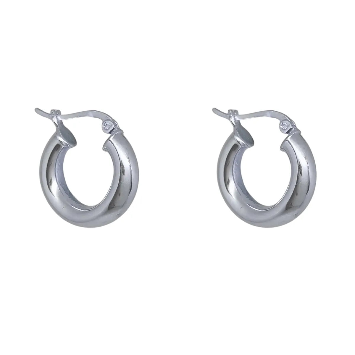 Aros Argollas Lisas Rodinados 20mm Plata 925