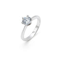 Anillo Solitario Plata Italiana 925 con Circón de 6mm