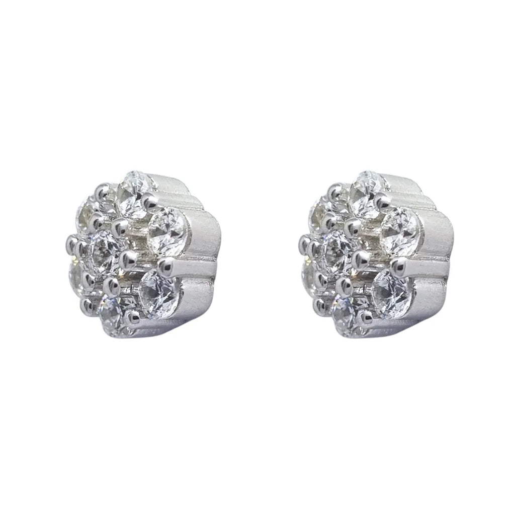 Aros Roseta Circones Plata 925