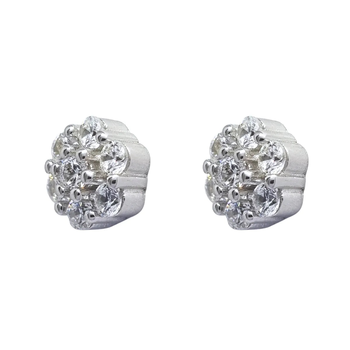 Aros Roseta Circones Plata 925