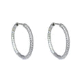Aros Argollas Rodinado con Circones 25mm Plata 925