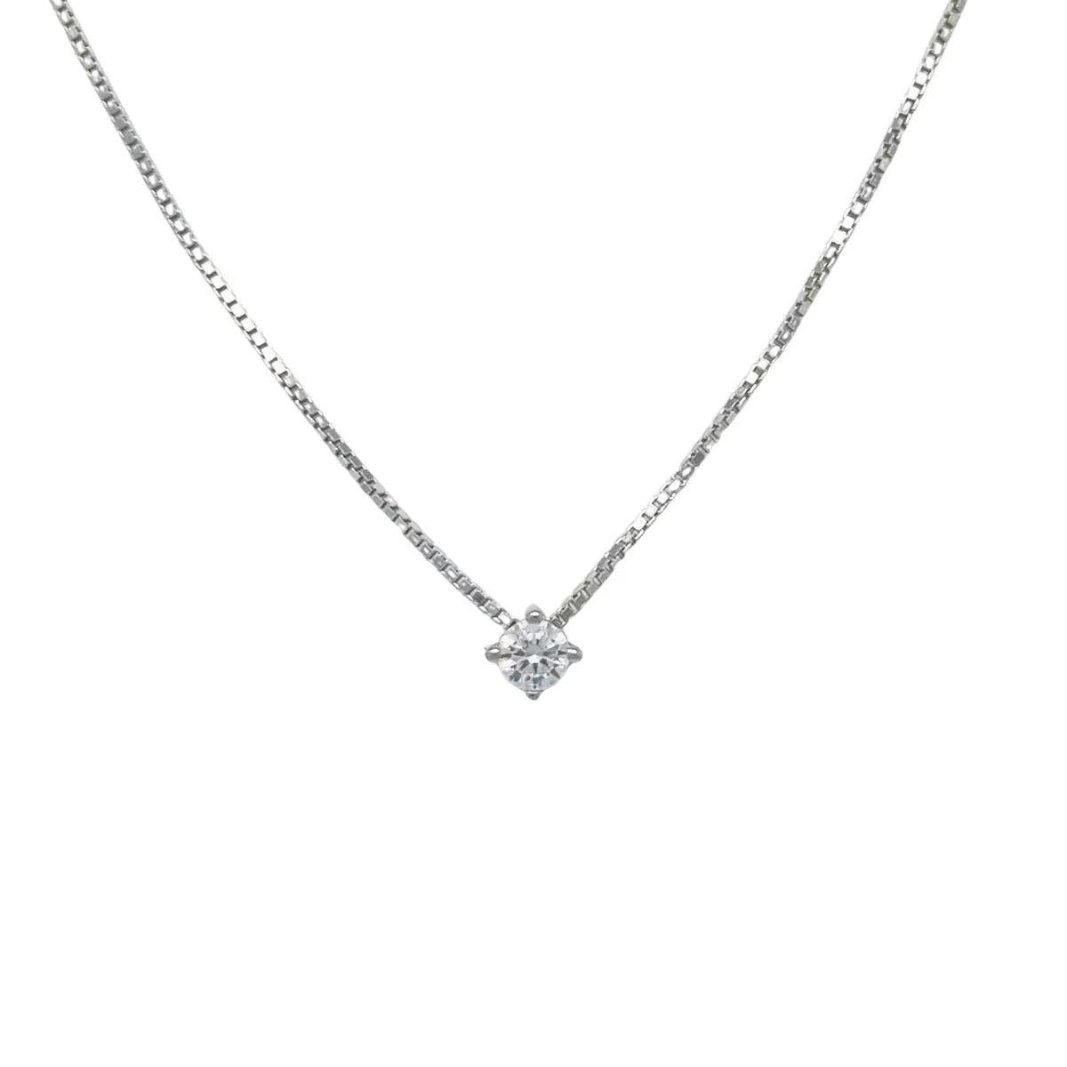 Collar Punto de Luz de 3mm con 4 Engastes Rodinado Plata 925