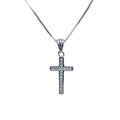Collar Cruz Circones 45cm Rodinado Plata 925