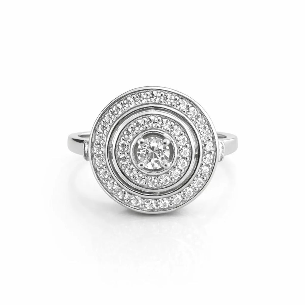 Anillo Circulos Circones Plata 925