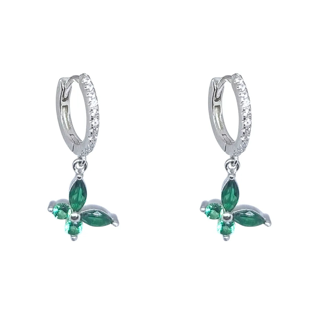 Aros Argollas Cintillo Mariposa Plata 925