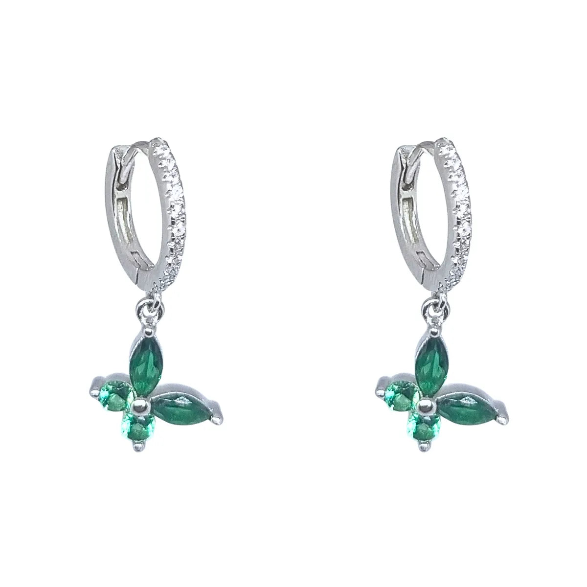 Aros Argollas Cintillo Mariposa Plata 925