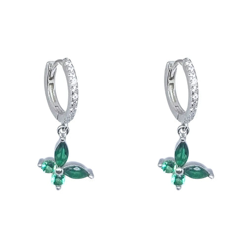 Aros Argollas Cintillo Mariposa Plata 925