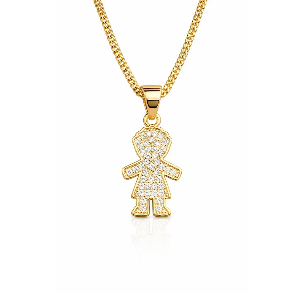 Collar Niño con Circones Enchapado en Oro 18k 50CM