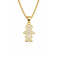 Collar Niño con Circones Enchapado en Oro 18k 50CM