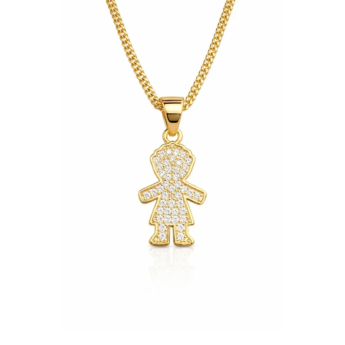 Collar Niño con Circones Enchapado en Oro 18k 50CM