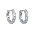 Aros Argollas Cintillo Mini 12mm Plata 925