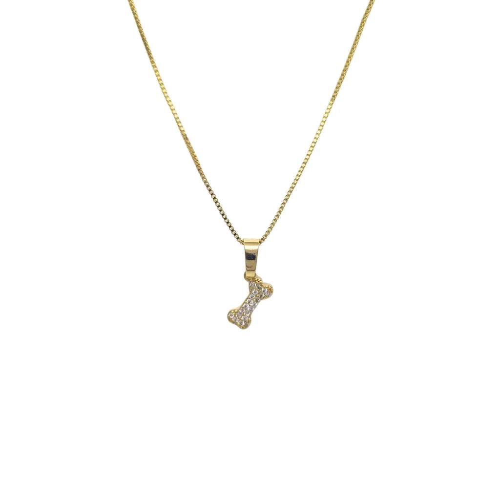 Collar Huesito Enchapada en Oro de 18k
