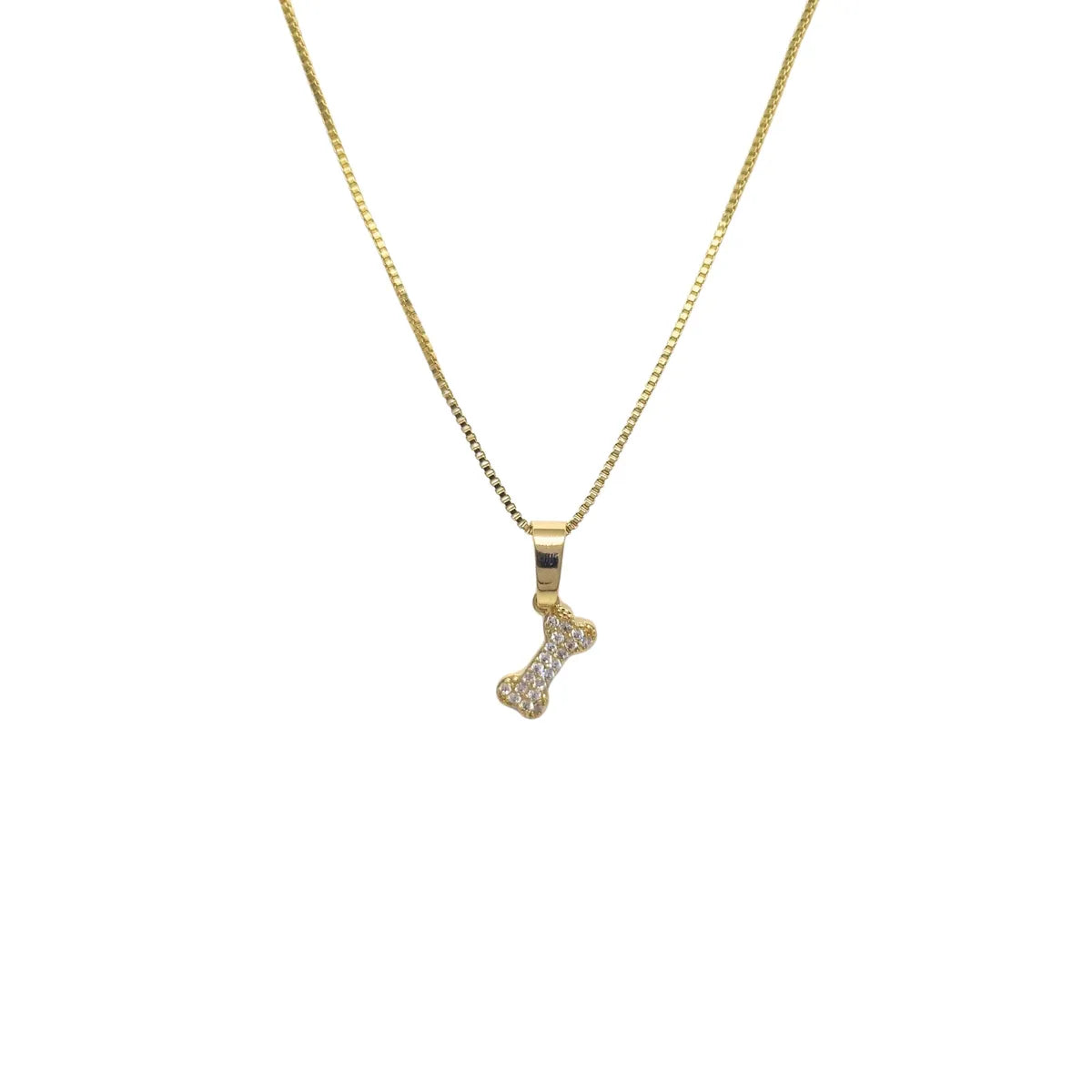 Collar Huesito Enchapada en Oro de 18k