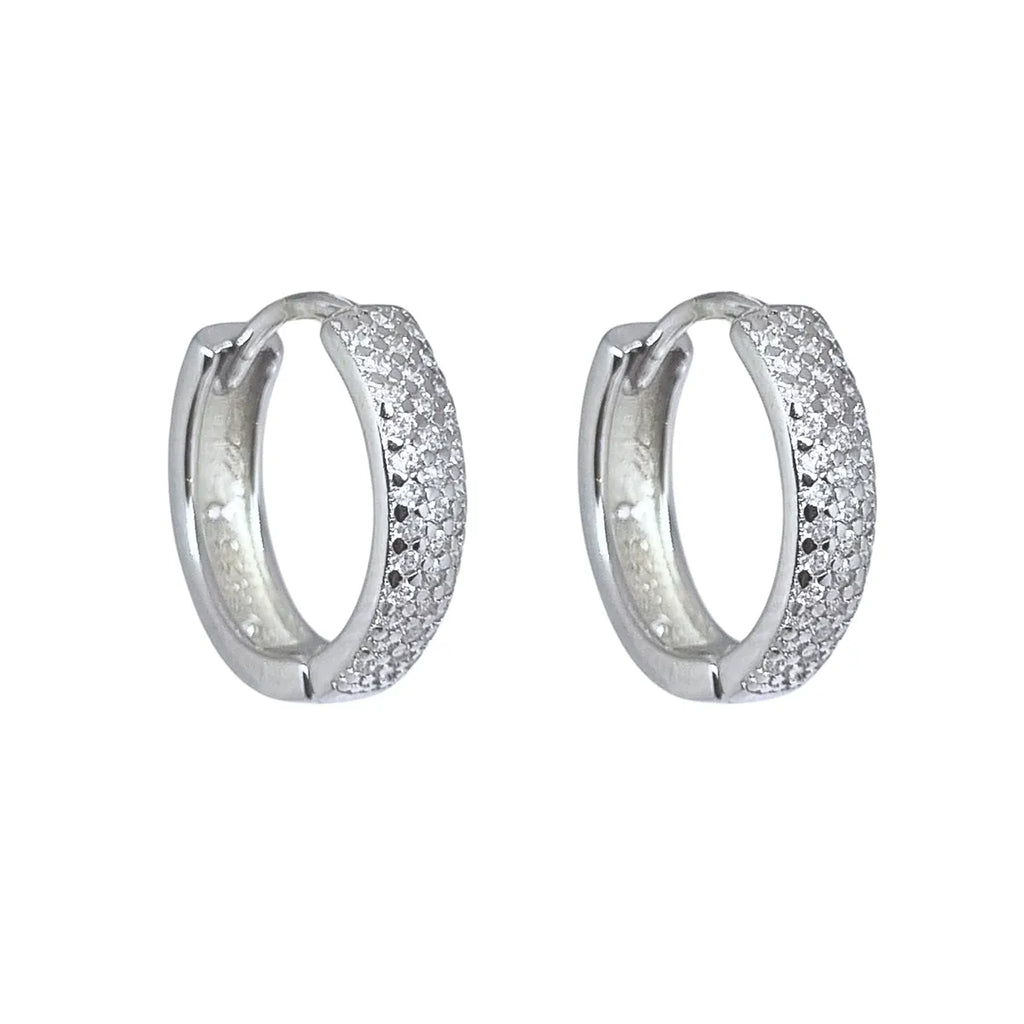 Aros Argolla Triple Riel 14mm Plata 925