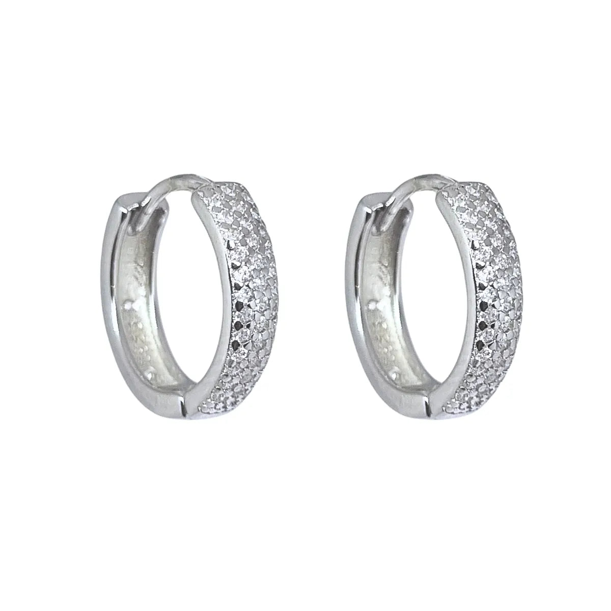 Aros Argolla Triple Riel 14mm Plata 925